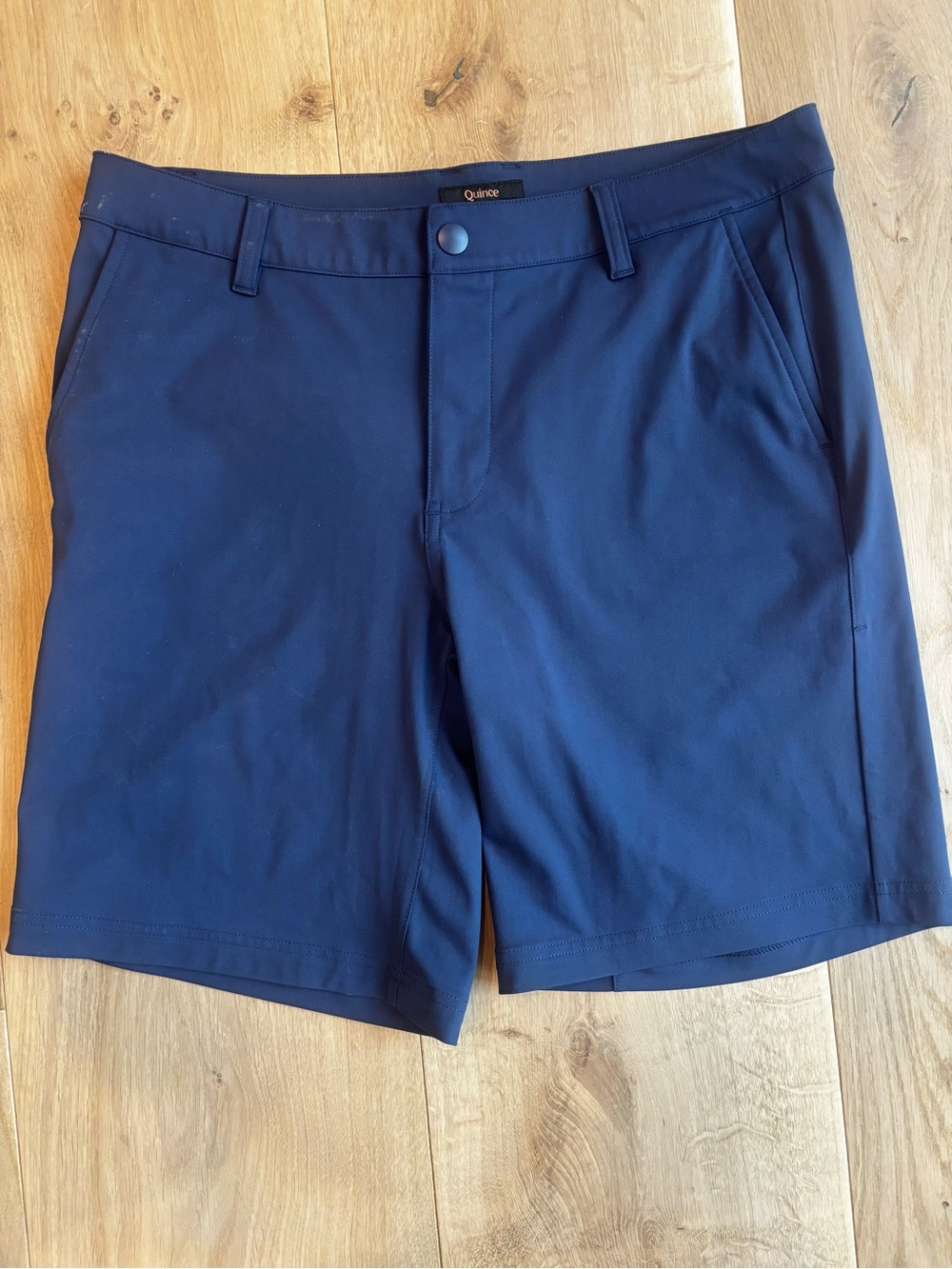 Quince Men's Navy Performance golf Shorts